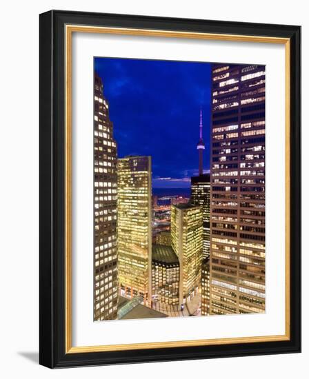 Canada, Ontario, Toronto, Downtown Financial District, Cn Tower-Alan Copson-Framed Photographic Print