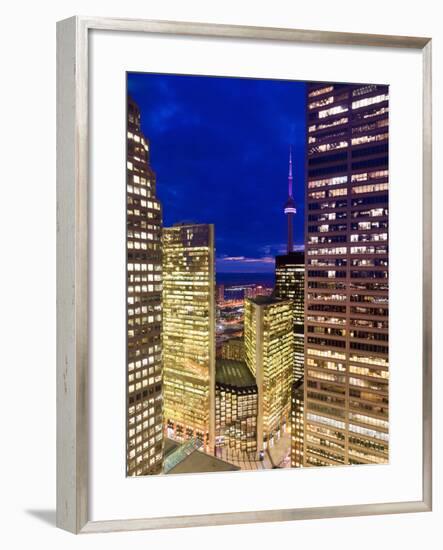 Canada, Ontario, Toronto, Downtown Financial District, Cn Tower-Alan Copson-Framed Photographic Print