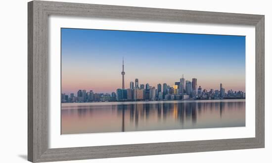 Canada, Ontario, Toronto, View of Cn Tower and City Skyline-Jane Sweeney-Framed Photographic Print