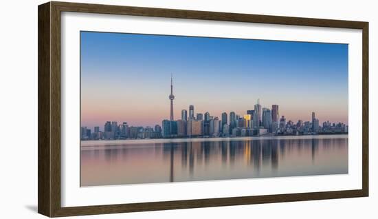 Canada, Ontario, Toronto, View of Cn Tower and City Skyline-Jane Sweeney-Framed Photographic Print