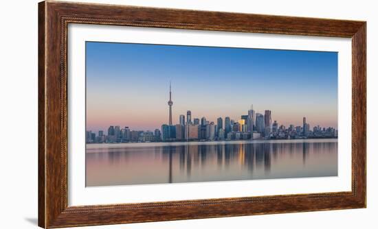 Canada, Ontario, Toronto, View of Cn Tower and City Skyline-Jane Sweeney-Framed Photographic Print