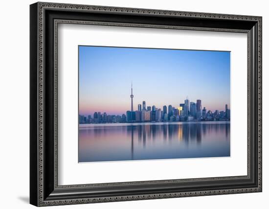 Canada, Ontario, Toronto, View of Cn Tower and City Skyline-Jane Sweeney-Framed Photographic Print