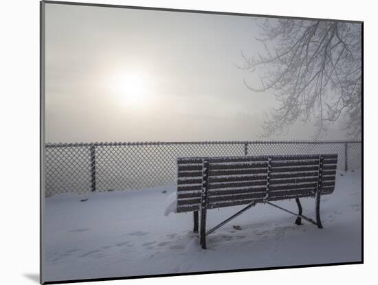 Canada, Ottawa, Ottawa River. Fog-Shrouded Winter Scene-Bill Young-Mounted Photographic Print