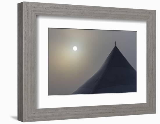 Canada, Ottawa. Top of Large Tent and Sun Muted by Fog-Bill Young-Framed Photographic Print