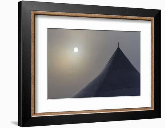 Canada, Ottawa. Top of Large Tent and Sun Muted by Fog-Bill Young-Framed Photographic Print