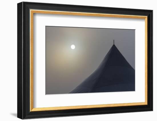 Canada, Ottawa. Top of Large Tent and Sun Muted by Fog-Bill Young-Framed Photographic Print