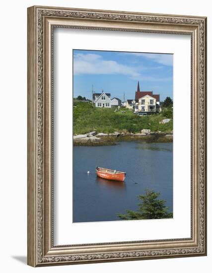 Canada, Peggy's Cove, Nova Scotia, Peaceful and Quiet Famous Harbor with Boats and Homes in Summer-Bill Bachmann-Framed Photographic Print