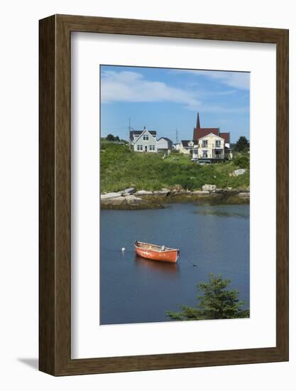 Canada, Peggy's Cove, Nova Scotia, Peaceful and Quiet Famous Harbor with Boats and Homes in Summer-Bill Bachmann-Framed Photographic Print