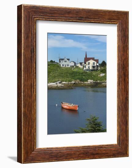 Canada, Peggy's Cove, Nova Scotia, Peaceful and Quiet Famous Harbor with Boats and Homes in Summer-Bill Bachmann-Framed Photographic Print