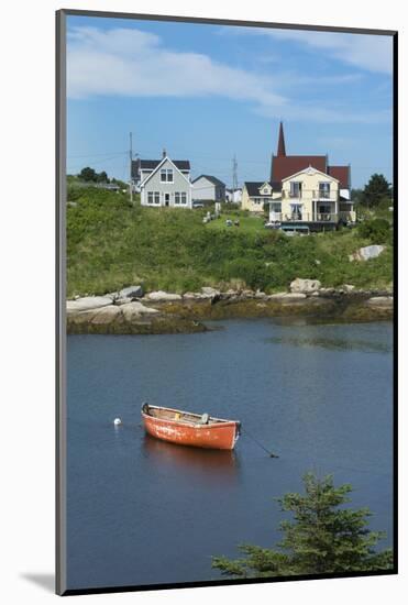 Canada, Peggy's Cove, Nova Scotia, Peaceful and Quiet Famous Harbor with Boats and Homes in Summer-Bill Bachmann-Mounted Photographic Print