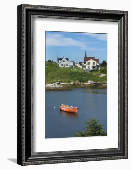 Canada, Peggy's Cove, Nova Scotia, Peaceful and Quiet Famous Harbor with Boats and Homes in Summer-Bill Bachmann-Framed Photographic Print