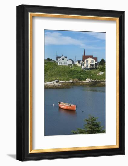 Canada, Peggy's Cove, Nova Scotia, Peaceful and Quiet Famous Harbor with Boats and Homes in Summer-Bill Bachmann-Framed Photographic Print