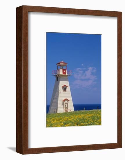 Canada, Prince Edward Island, Cape Tryon. Cape Tryon Lighthouse.-Jaynes Gallery-Framed Photographic Print