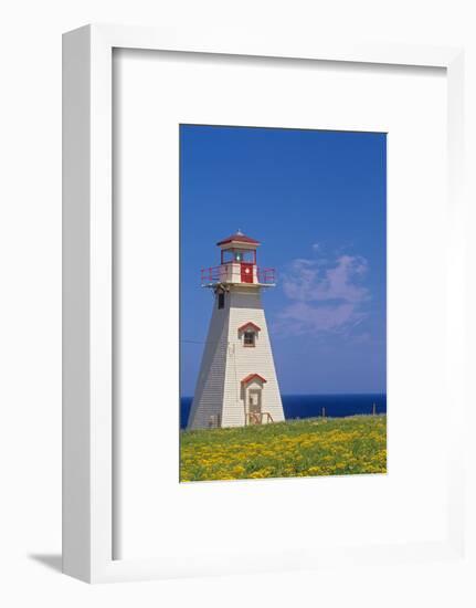 Canada, Prince Edward Island, Cape Tryon. Cape Tryon Lighthouse.-Jaynes Gallery-Framed Photographic Print