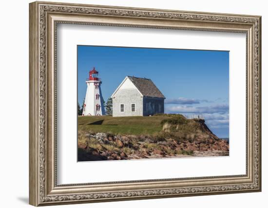 Canada, Prince Edward Island, Panmure Head Lighthouse.-Walter Bibikow-Framed Photographic Print