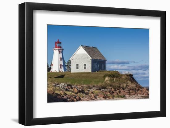 Canada, Prince Edward Island, Panmure Head Lighthouse.-Walter Bibikow-Framed Photographic Print