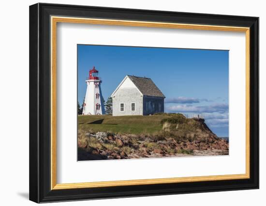 Canada, Prince Edward Island, Panmure Head Lighthouse.-Walter Bibikow-Framed Photographic Print