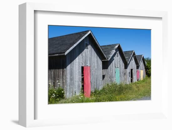 Canada, Prince Edward Island, Prim Point Graphic Beauty of Stacked Lobster Fish Houses-Bill Bachmann-Framed Photographic Print