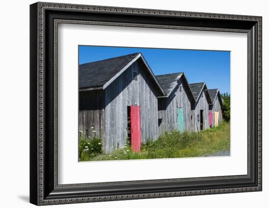 Canada, Prince Edward Island, Prim Point Graphic Beauty of Stacked Lobster Fish Houses-Bill Bachmann-Framed Photographic Print