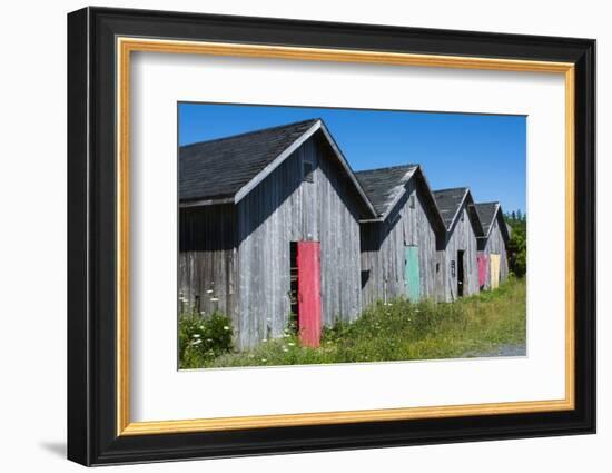 Canada, Prince Edward Island, Prim Point Graphic Beauty of Stacked Lobster Fish Houses-Bill Bachmann-Framed Photographic Print