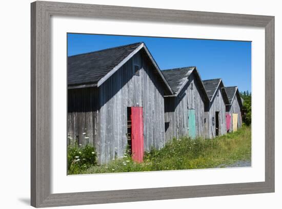 Canada, Prince Edward Island, Prim Point Graphic Beauty of Stacked Lobster Fish Houses-Bill Bachmann-Framed Photographic Print