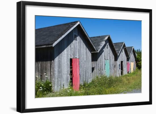 Canada, Prince Edward Island, Prim Point Graphic Beauty of Stacked Lobster Fish Houses-Bill Bachmann-Framed Photographic Print