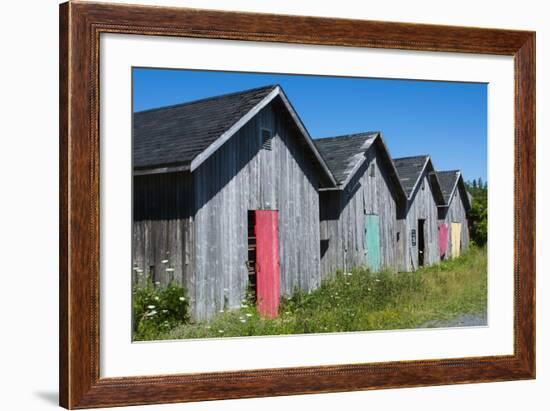 Canada, Prince Edward Island, Prim Point Graphic Beauty of Stacked Lobster Fish Houses-Bill Bachmann-Framed Photographic Print