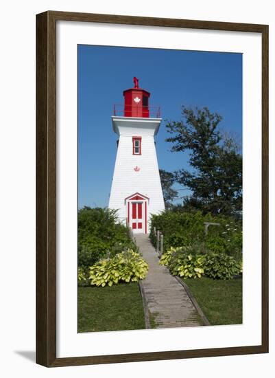 Canada, Prince Edward Island, Victoria, Beautiful Old Lighthouse Called Victoria Seaport Lighthouse-Bill Bachmann-Framed Photographic Print