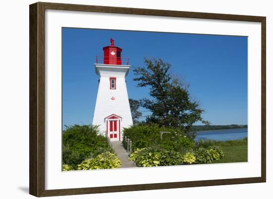 Canada, Prince Edward Island, Victoria, Beautiful Old Lighthouse Called Victoria Seaport Lighthouse-Bill Bachmann-Framed Photographic Print