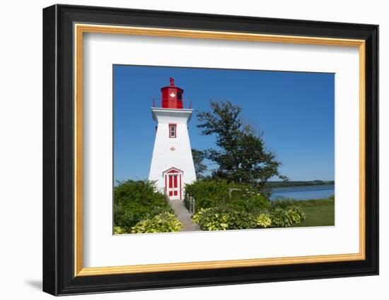 Canada, Prince Edward Island, Victoria, Beautiful Old Lighthouse Called Victoria Seaport Lighthouse-Bill Bachmann-Framed Photographic Print