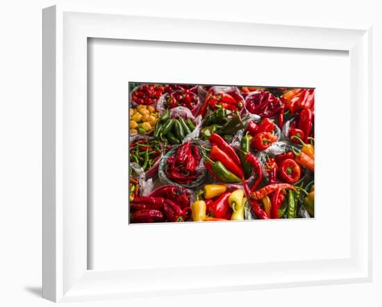 Canada, Quebec, Montreal. Little Italy, Marche Jean Talon Market, peppers-Walter Bibikow-Framed Photographic Print