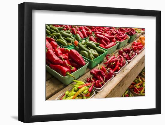 Canada, Quebec, Montreal. Little Italy, Marche Jean Talon Market, peppers-Walter Bibikow-Framed Photographic Print