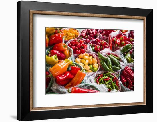 Canada, Quebec, Montreal. Little Italy, Marche Jean Talon Market, peppers-Walter Bibikow-Framed Photographic Print