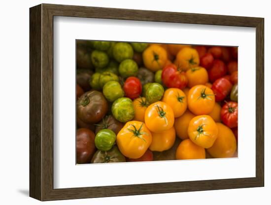 Canada, Quebec, Montreal. Little Italy, Marche Jean Talon Market, tomatoes-Walter Bibikow-Framed Photographic Print
