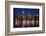 Canada, Quebec, Montreal. Nighttime View of Downtown and River-Jaynes Gallery-Framed Photographic Print