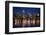 Canada, Quebec, Montreal. Nighttime View of Downtown and River-Jaynes Gallery-Framed Photographic Print