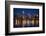 Canada, Quebec, Montreal. Nighttime View of Downtown and River-Jaynes Gallery-Framed Photographic Print