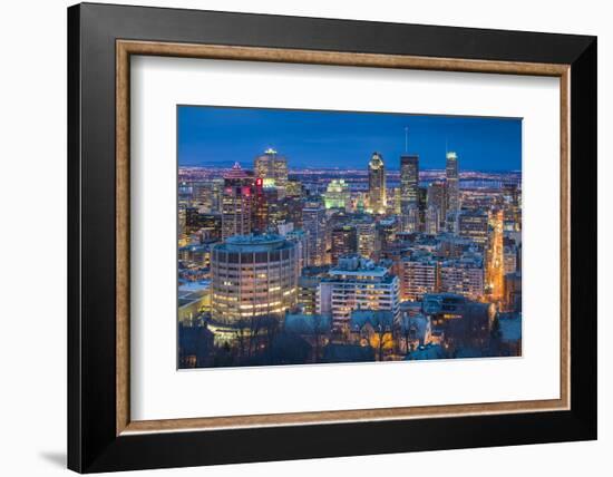 Canada, Quebec, Montreal, Oratory of Saint Joseph, Elevated City View from Mount Royal Park-Walter Bibikow-Framed Photographic Print