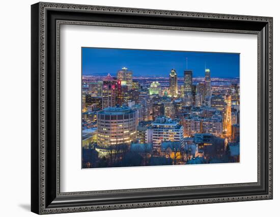 Canada, Quebec, Montreal, Oratory of Saint Joseph, Elevated City View from Mount Royal Park-Walter Bibikow-Framed Photographic Print