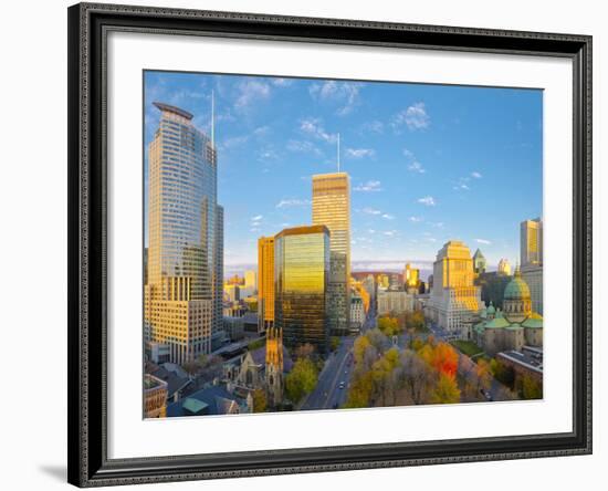 Canada, Quebec, Montreal, Place Du Canada and Dorchester Square, Cathedral-Basilica of Mary,-Alan Copson-Framed Photographic Print