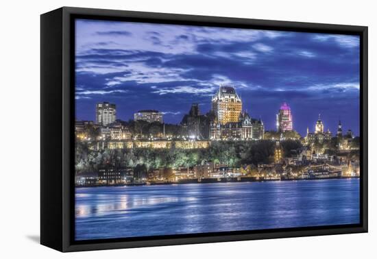 Canada, Quebec, Quebec City at Twilight-Rob Tilley-Framed Premier Image Canvas