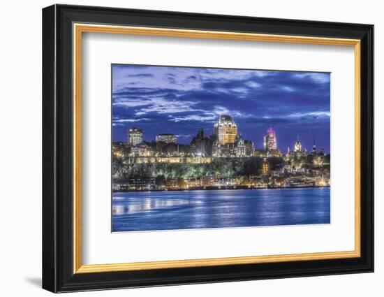 Canada, Quebec, Quebec City at Twilight-Rob Tilley-Framed Photographic Print