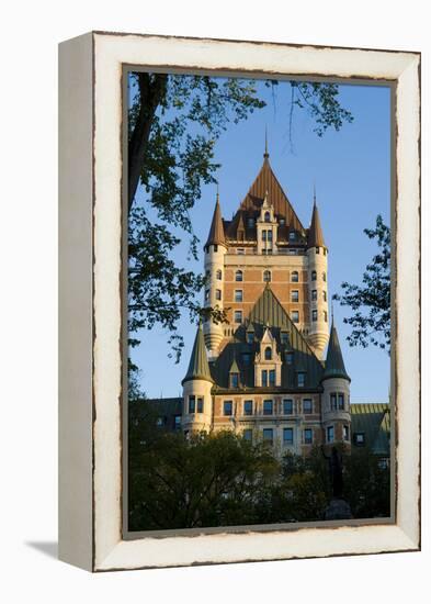 Canada, Quebec, Quebec City. Chateau Frontenac Hotel at Twilight-Bill Bachmann-Framed Premier Image Canvas