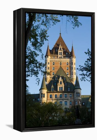 Canada, Quebec, Quebec City. Chateau Frontenac Hotel at Twilight-Bill Bachmann-Framed Premier Image Canvas