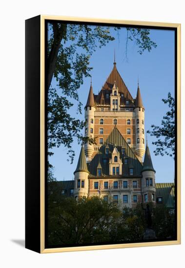 Canada, Quebec, Quebec City. Chateau Frontenac Hotel at Twilight-Bill Bachmann-Framed Premier Image Canvas