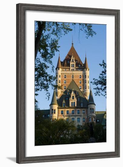 Canada, Quebec, Quebec City. Chateau Frontenac Hotel at Twilight-Bill Bachmann-Framed Photographic Print