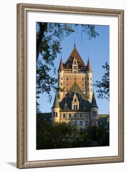 Canada, Quebec, Quebec City. Chateau Frontenac Hotel at Twilight-Bill Bachmann-Framed Photographic Print