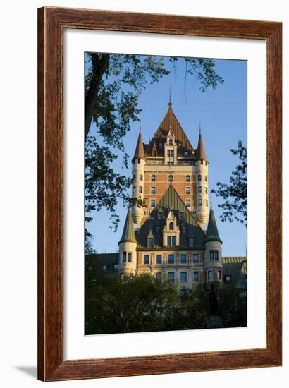 Canada, Quebec, Quebec City. Chateau Frontenac Hotel at Twilight-Bill Bachmann-Framed Photographic Print