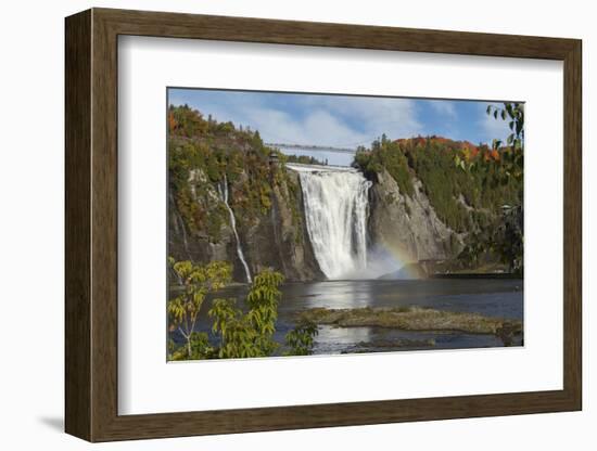 Canada, Quebec, Quebec City. Montmorency Falls in Autumn.-Cindy Miller Hopkins-Framed Photographic Print