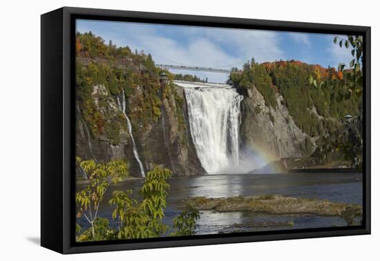 Canada, Quebec, Quebec City. Montmorency Falls in Autumn.-Cindy Miller Hopkins-Framed Premier Image Canvas